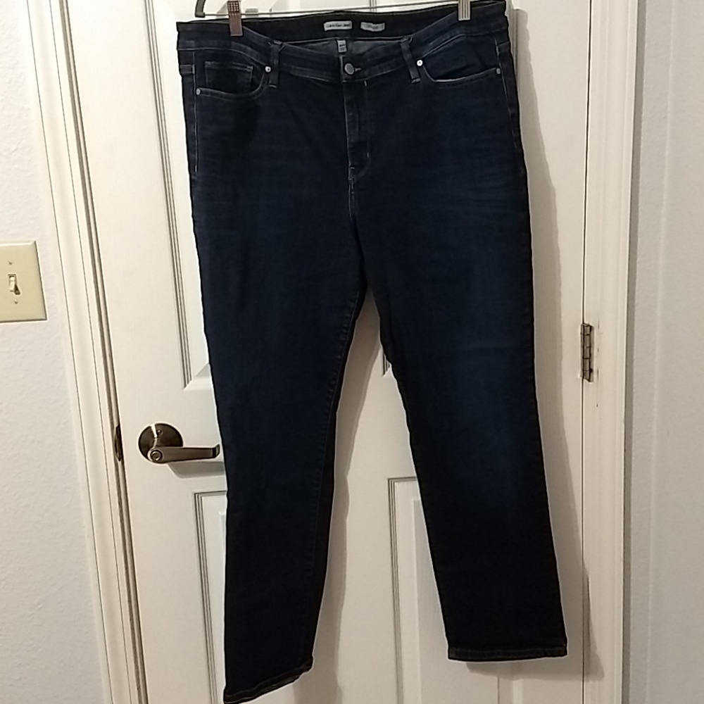 Calvin Klein dark straight jeans